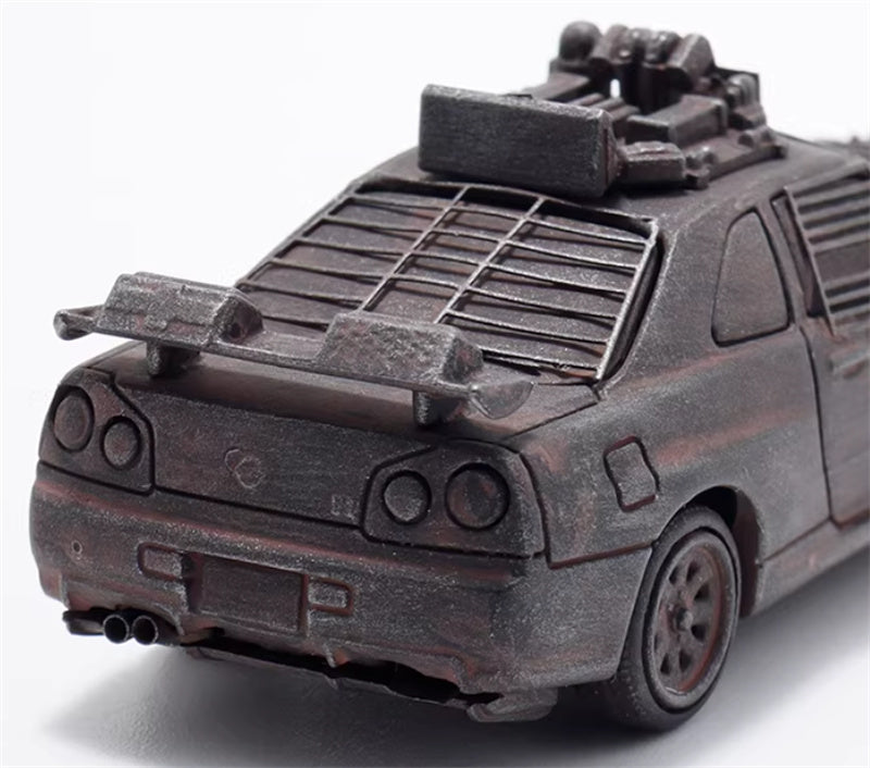 Stance Hunters Nissan Skyline GTR BNR34 Mad Max Apocalypse Edition Distressed style Regular Version Limited Edition 499PCS ONLY 1:64 Car Pre-built Model view6