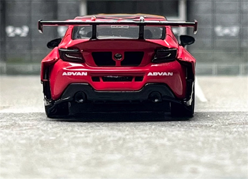 MINIGT Toyota GR86 HKS TYPE R ADVAN Coating 2022 Tokyo Auto Salon red-black 1:64 Car Pre-built Model view7