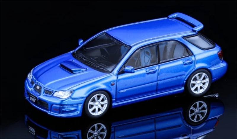 1:64 Subaru Impreza WRX STI 9th Generation Wagon  Blue w/ Silver Wheels Furuya DIECAST Model