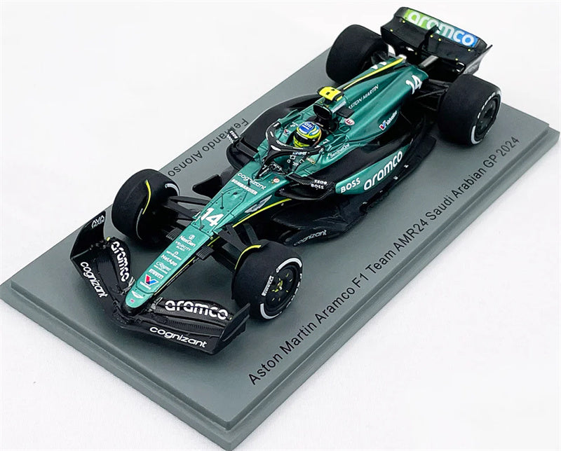 Spark Aston Martin Aramco AMR24 Saudi Arabian GP 2024 ALONSO 1:43 Car Model view1