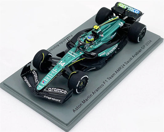 Spark Aston Martin Aramco AMR24 Saudi Arabian GP 2024 ALONSO 1:43 Car Model view1