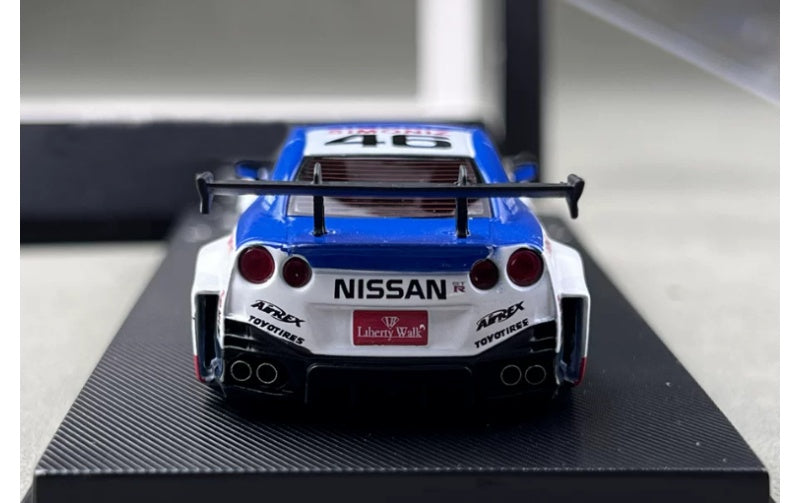1:64 Nissan 35GT-RR  Blue and White 46 mymodelcollect  Limited Edition 999PCS ONLY DIECAST Model
