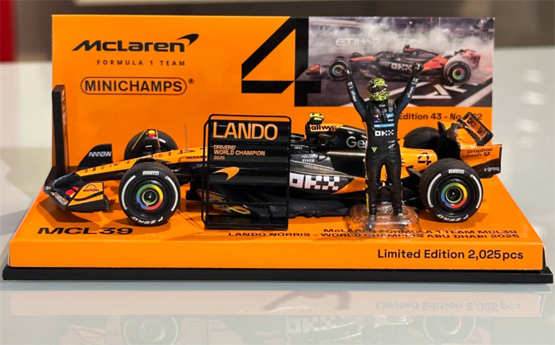 1:43 McLaren MCL39 Norris Winner Abu Dhabi 2025  MINICHAMPS Limited Edition 2025PCS ONLY Resin Model