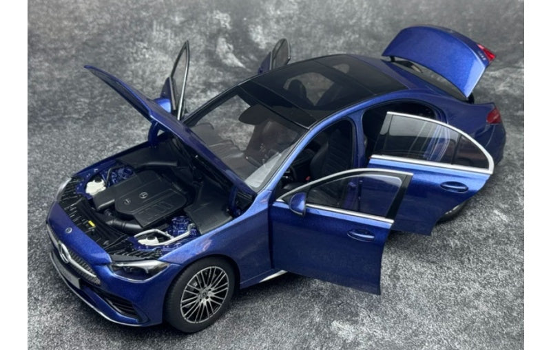 1:18 Mercedes-Benz C-Class C260 2025 NZG Metallic Blue Diecast Model view5