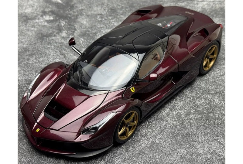 1:18 Ferrari LaFerrari  Gemstone Red Black Top - Gold Wheel BBR MODELS  DIECAST Model