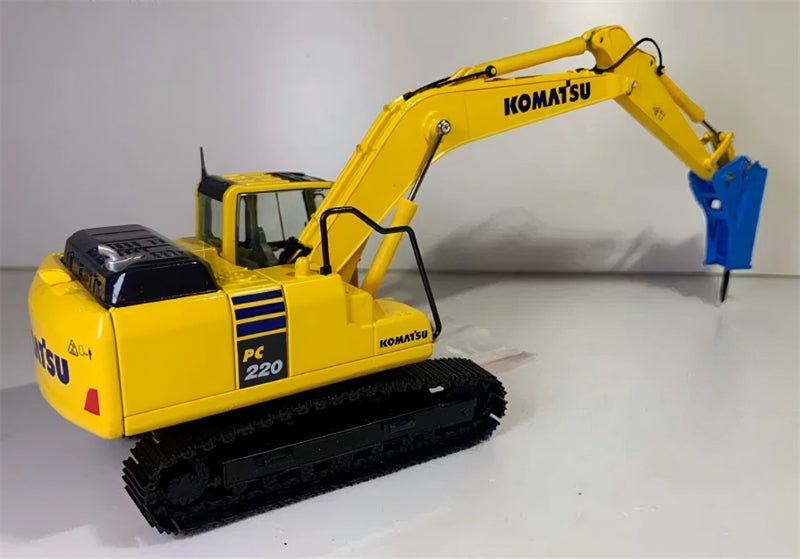 1:50 PC220-10 w/ blue hammer KOMATSU DIECAST Model
