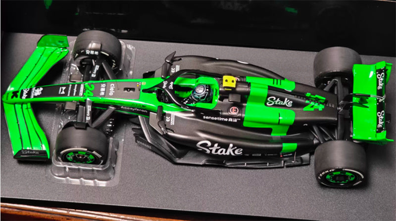 1:18  Stake Kick Sauber C44 Zhou #24 GP 2024 Green  MINICHAMPS  Resin Car Model