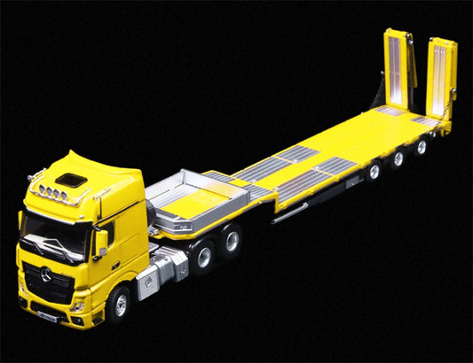 1:64 Mercedes-Benz Actros Yellow TIMEMICRO x PERKA DIECAST Trailer & Tractor Model