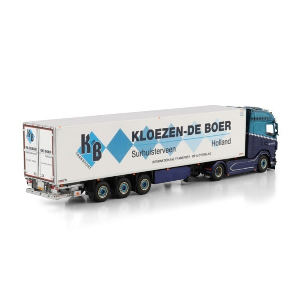 1:50 DAF KLOEZEN-DE BOER XG 4X2 REEFER TRAILER 3 AXLE WSI   Diecast Model