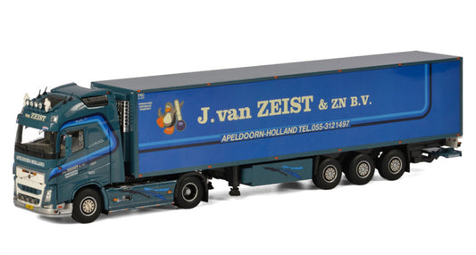 WSI VOLVO FH4 GL XL 4x2 REEFER TRAILER - 3 AXLE J. van Zeist 1:50 Truck Pre-built Model