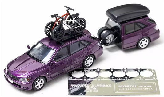 Mortal TOYOTA ALTEZZA GITA IS200 Exhibition HEC Limited Purple - Set Limited Edition 1:64 Car Pre-built Model view1