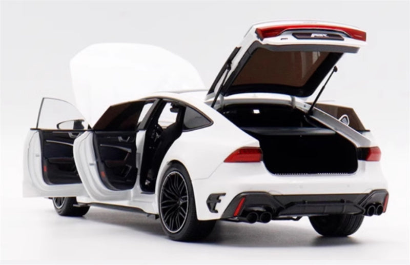 KengFai 2021 Audi RS7 C8 Sportback Pearlescent white ABT 1:18 Car Pre-built Model