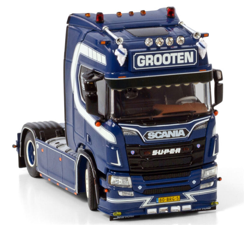 WSI SCANIA R HIGHLINE CR20H 4X2 Maik Grooten Transport 1:50 Truck Pre-built Model