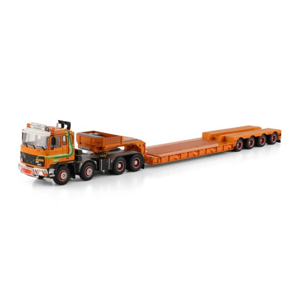 1:50 FTF VAN DER VLIST GROOT FS SERIE 8X4 EURO LOW LOADER 4 AXLE WSI Orange Diecast Model