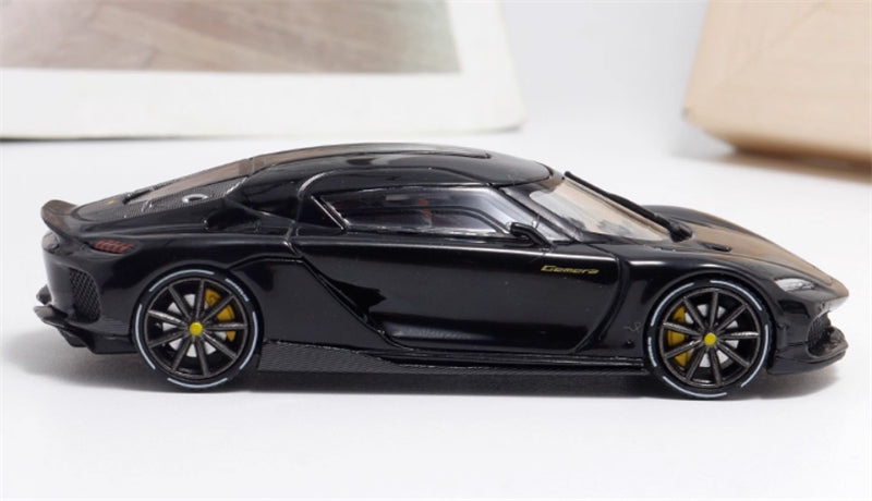 BriScalemicro Koenigsegg Gemera Black Limited Edition 299PCS ONLY 1:64 Car Pre-built Model view4