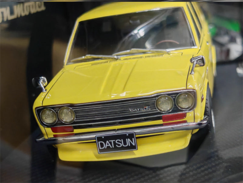 IGNITION MODEL Datsun Bluebird 510 Wagon Yellow 1:18 Car Pre-built Model view6
