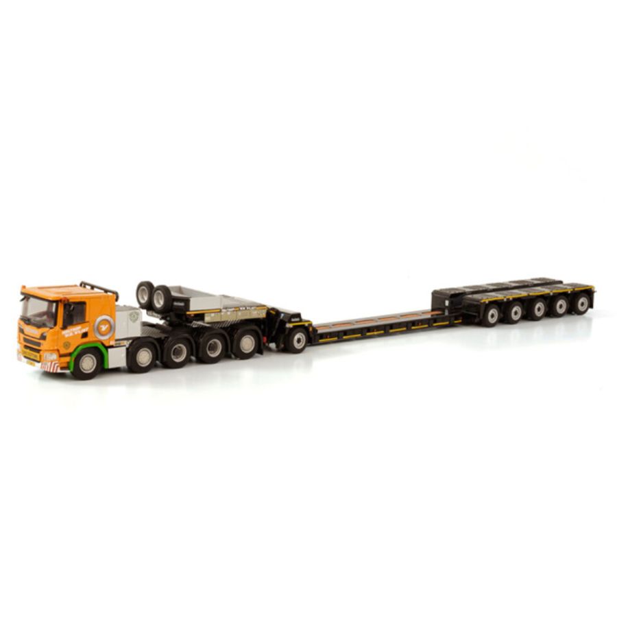 WSI SCANIA P LOW I CP20 10X4 LOW LOADER 5 AXLE DOLLY 1 AXLE HOLTROP V.D. VLIST 1/50 DIECAST Truck