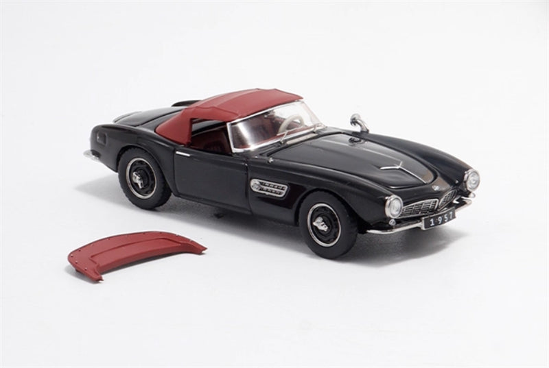 GFCC BMW 507 Roadster Retro Car 1957 Black Convertible Softtop 1:64 car Pre-built Model view4