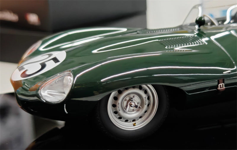 1:18 Jaguar d-type blackish green Amalgam Resin Car Model view6