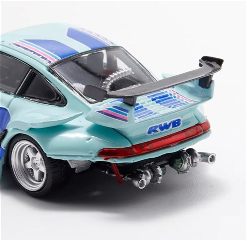 1:64 Porsche 911 RWB 993 Tiffany blue #2 Tiffany Blue #2 Luminous SW DIECAST Limited Edition 499pcs ONLY Model