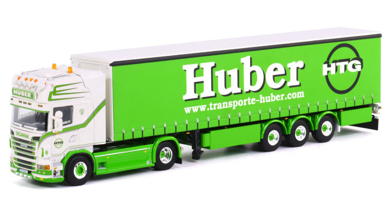 WSI Scania R(6) Topline 4x2 Curtainside trailer (3 axle rigid) Huber HTG 1:50 Truck Pre-built Model