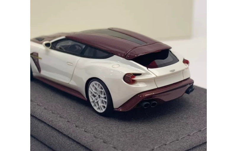 1:64 Aston Martin Shooting Brake Autotune Shanghai Expo Limited Edition Pearl White Red Carbon Resin Model view5