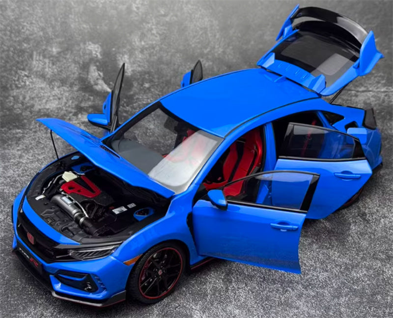LCD-MODELS Honda Civic TYPE R FK8 2020 model Racing Blue 1:18 Car Pre-built Model view6