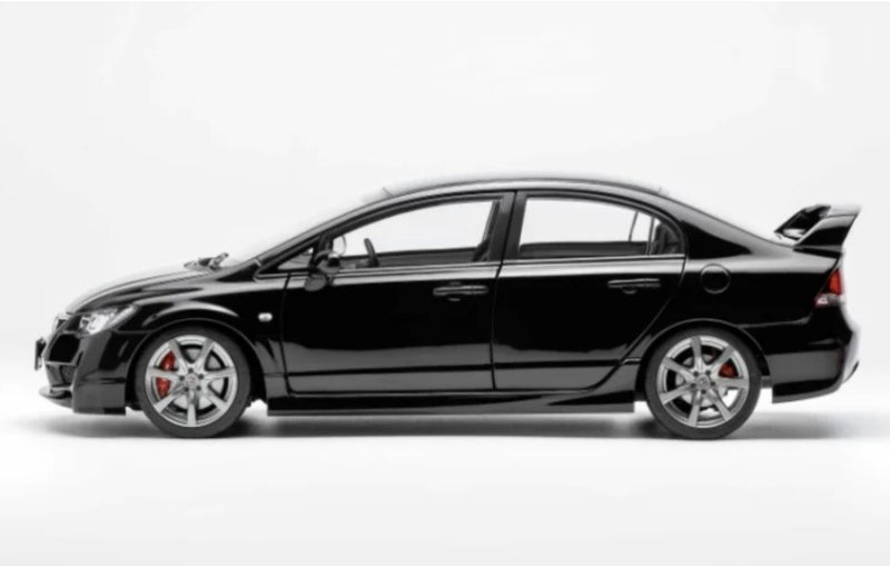 1:18 Honda Civic Type R FD2 Late Version MotorHelix Limited Edition 399PCS ONLY Crystal Metal Black Diecast Model view3