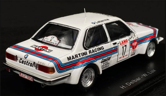 Spark BMW 323i Gr2 Ypres 24H Rally 1980 H.DELBAR 1:43 Car Pre-built Model view2