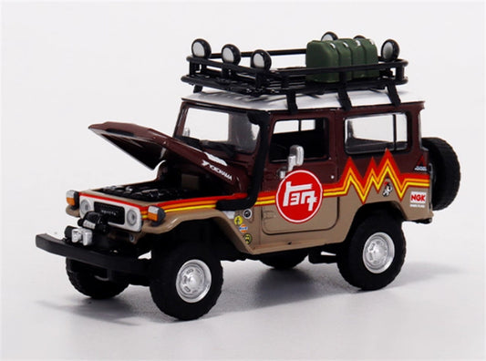 Rhino Model Toyota FJ40 Land Cruiser J40/LC40 Brown red double spelling 1:64 Truck Pre-built Model view1