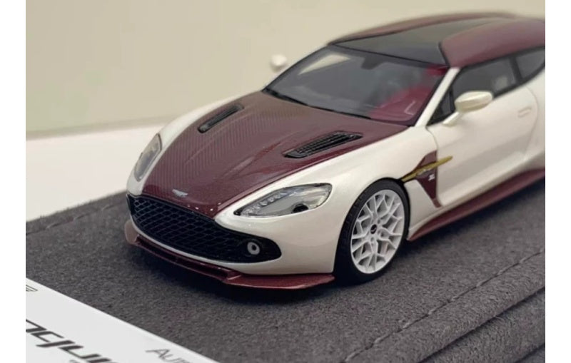 1:64 Aston Martin Shooting Brake Autotune Shanghai Expo Limited Edition Pearl White Red Carbon Resin Model view4