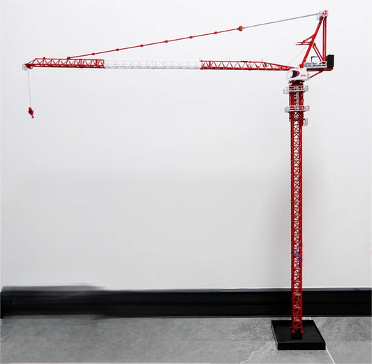 ZTM ZTL5522-14 Boom Tower Crane Project Red/White Painting 1:87 Truck Pre-built Model