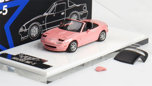 1:64 Mazda MX-5 Pink ATS DIECAST Civil Car Model
