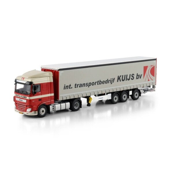 1:50 DAF KUIJS XF MY2017 4X2 TRIDEC CURTAINSIDE TRAILER 3 AXLE WSI   DIECAST Model