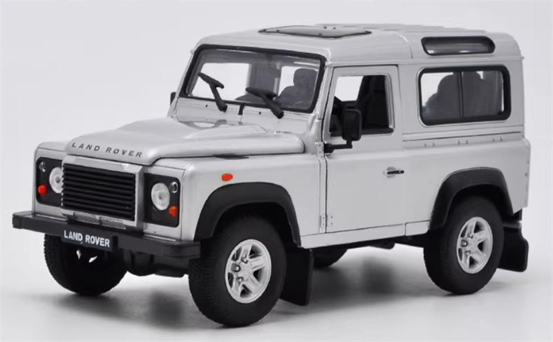 1:24 Land Rover Defender 90  silver  WELLY  DIECAST Car Model