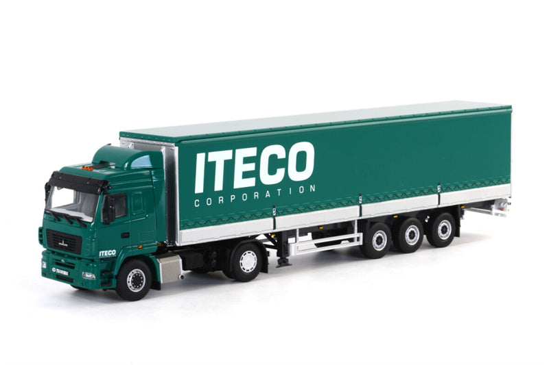 WSI Maz 4x2 curtainsidetrailer Iteco 1:50 Truck Pre-built Model