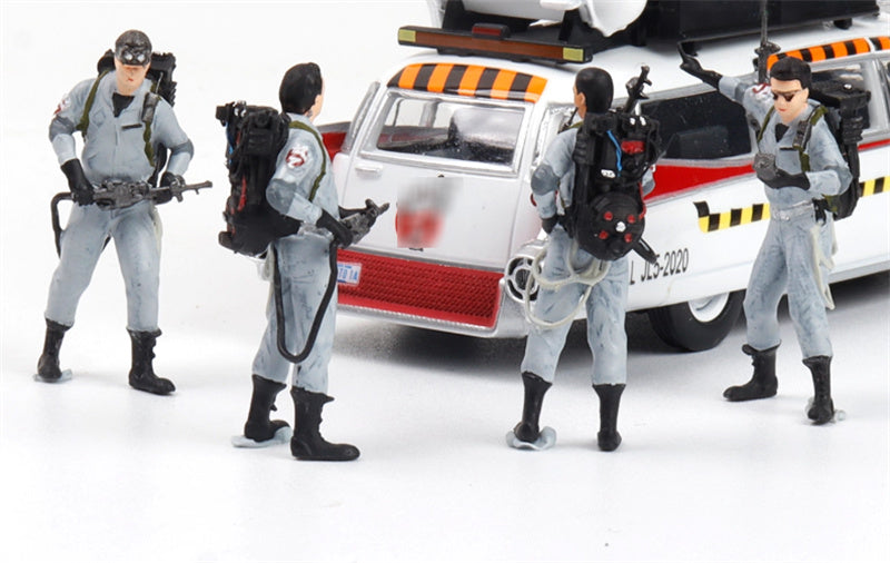 YS Model Navy Grey Four Figures only Car not include 1:64 Figure Pre-built Model view3