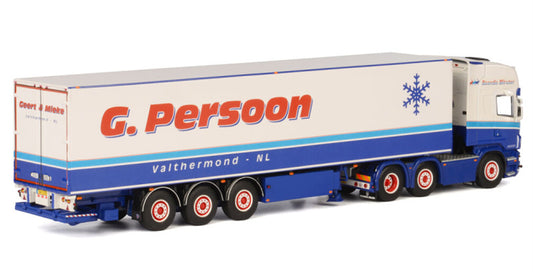 WSI SCANIA R5 TOPLINE 6X2 REEFER TRAILER G. Persoon 1:50 Truck Pre-built Model