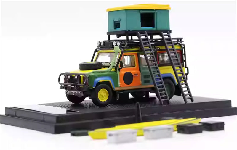 Master Land Rover Defender 110 Colorful Tent Accessories Edition 1:64 Car Pre-built Airliner Model Display view1