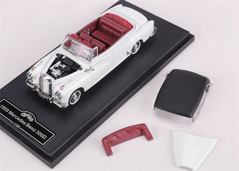 GFCC Mercedes Benz 300D 1959 Convertible White LHD 1:64 car Pre-built Model view5
