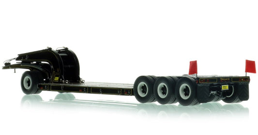 1:50 Talbert  1960s 60-Ton Cableneck Lowbed w/ Single-Axle Dolly Heavy Haul Replicas  Black Diecast Model