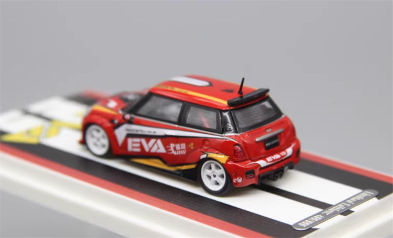 1:64 MINI Cooper red EVA Machine No.2 TIMEMICRO w/ figure Limited Edition 999PCS ONLY DIECAST Civil Car Model