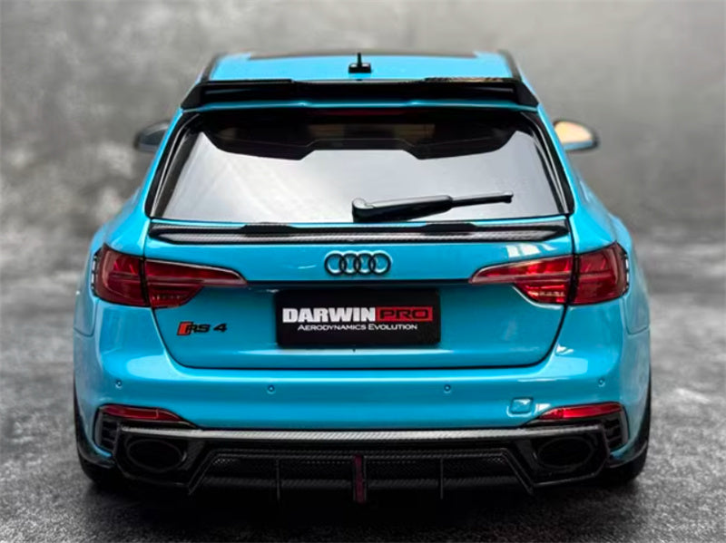Kiloworks AUDI RS4 Avant Darwin Pro Flowing Blue 1:18 Car Pre-built Model