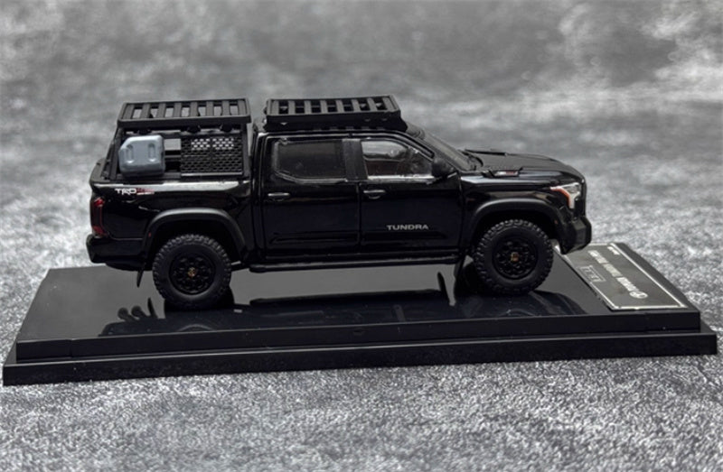 GCD Toyota Tundra TRD PRO pickup left hand drive Black with accessories 1:64 Car Pre-built Model view2
