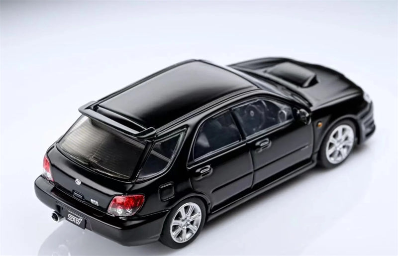 1:64 Subaru Impreza WRX STI 9th Generation Wagon  Black w/ Silver Wheels Furuya DIECAST Model