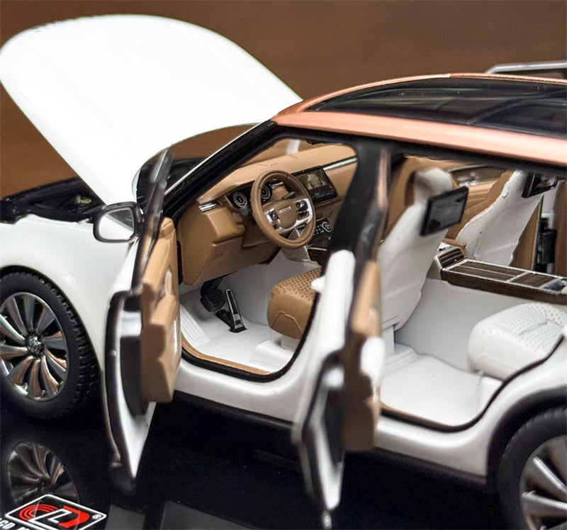 1:43 Land Rover Range Rover Honor Genesis 2022 White Gold Top  LCD MODELS Extended Edition DIECAST Car Model