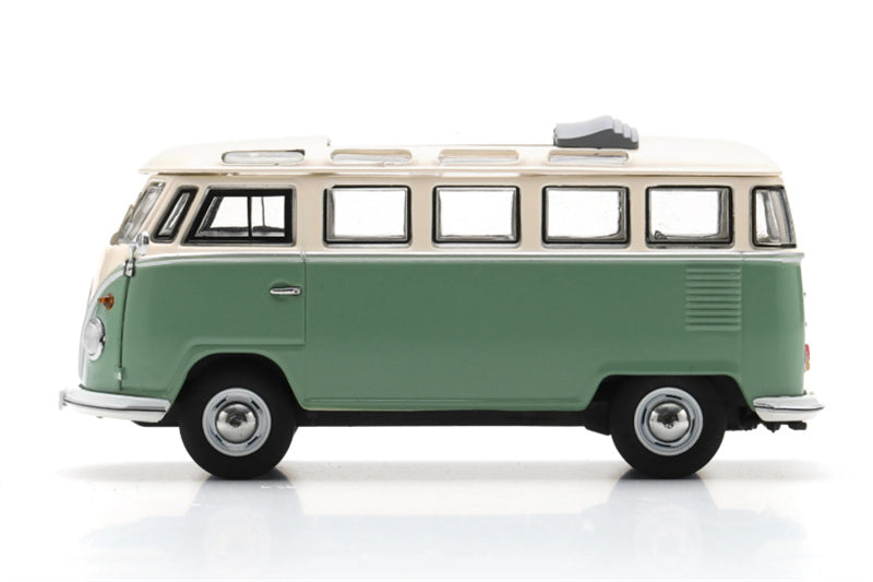 SCHUCO Volkswagen VW T1B Samba Green / White 1:43 Car Pre-built Model view3