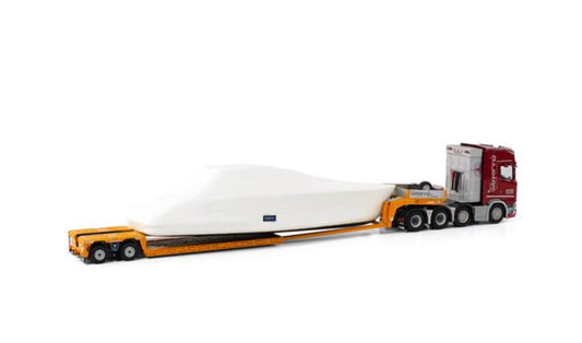 WSI SCANIA S HIGHLINE 8X4 LOW LOADER EURO - 2 AXLE VAN DE WETERING TRANSPORT 1:50  DIECAST Truck Lorry