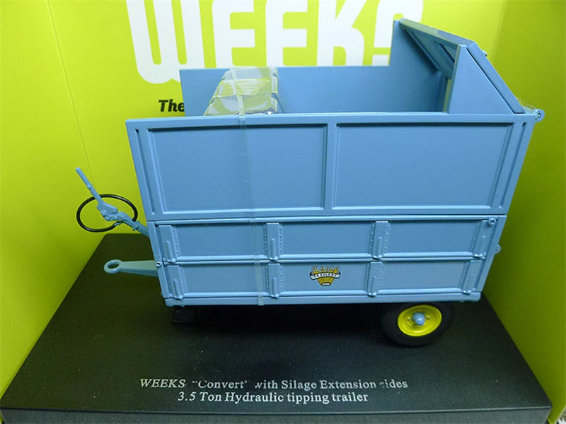 Universal Hobbies WEEKS 3.5 ton tipping trailer Blue 1:32 Truck Accessories Pre-built Model