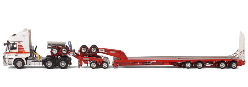 Mammoet Actros 6x4+ Drake 2x8 Dolly + 4x8 trailer 1:50 Truck Pre-built Model